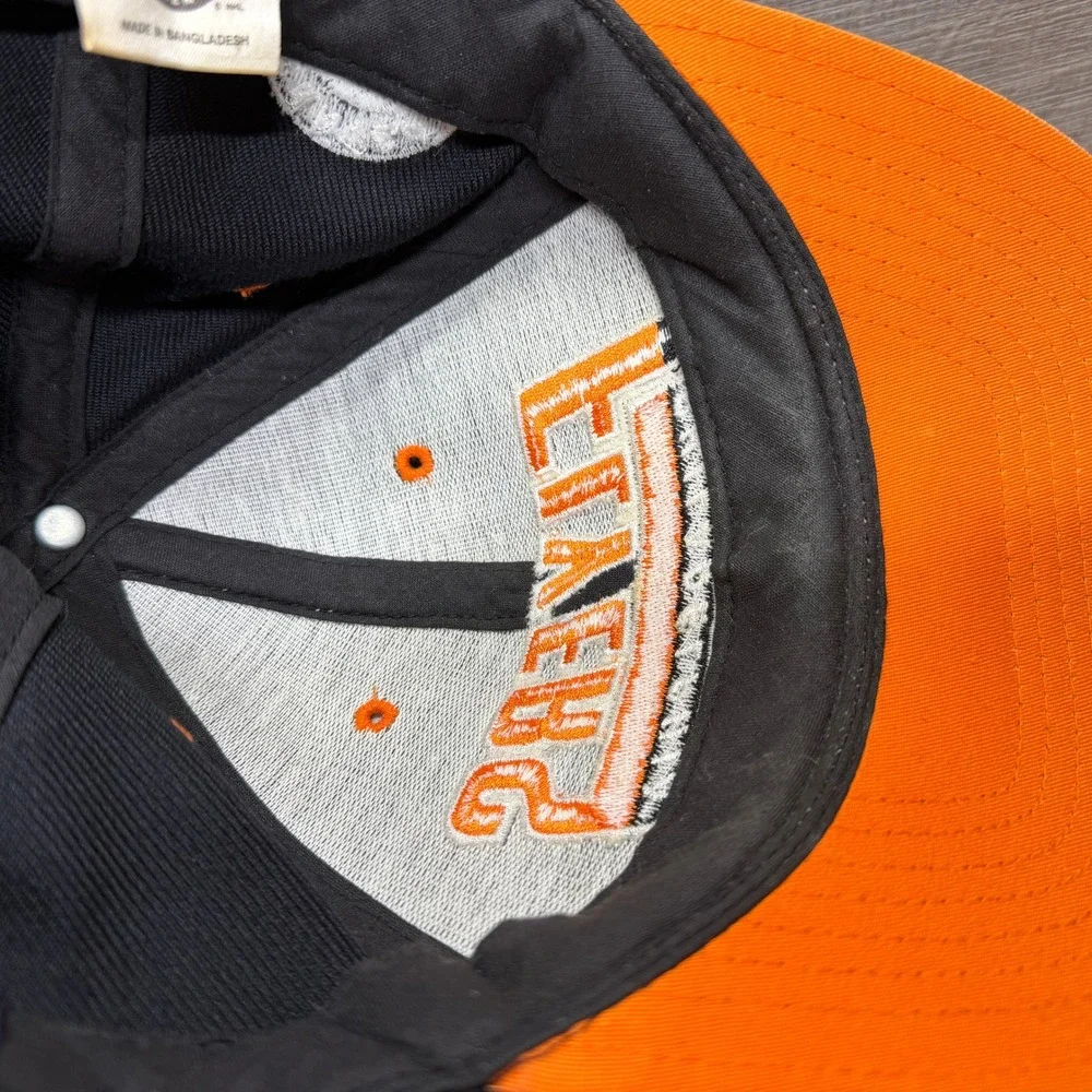 NHL Philadelphia Flyers Hat Mens OSFA Black Orange Center Ice Strapback Cap